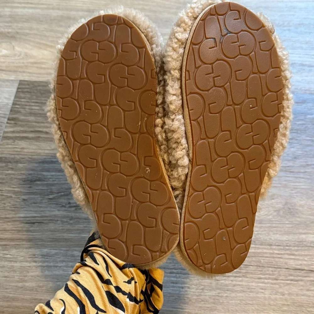 UGG Brown Plush Slippers - Picture 7 of 7